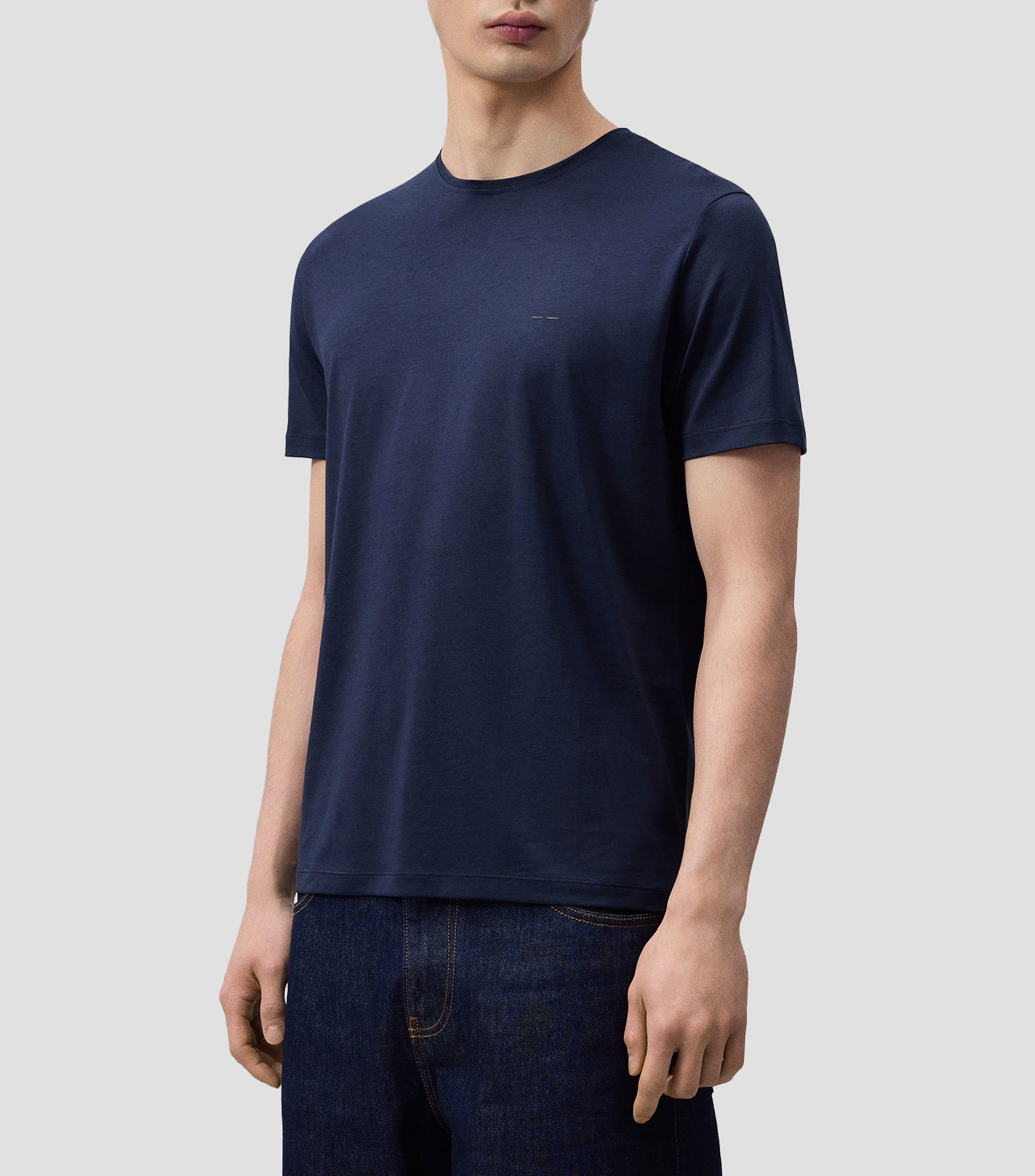 Playera cuello redondo manga corta lisa Hombre